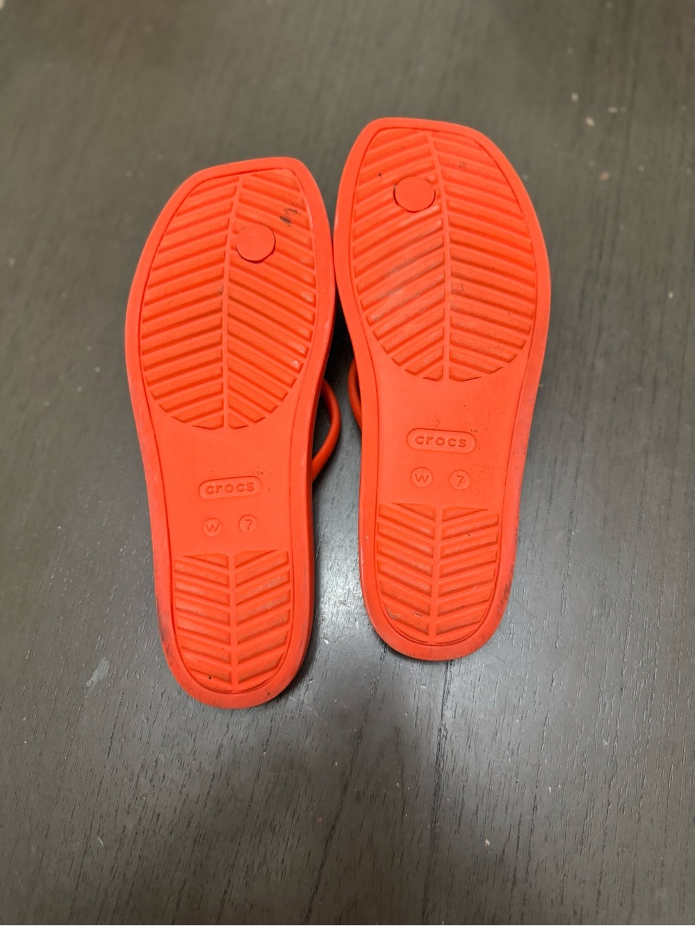 CROCS Women's Strappy Slide Sandals in Bright Orange - Picture 12 of 12